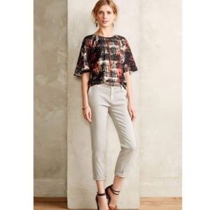 Anthropologie Abstract Plaid top by Maeve